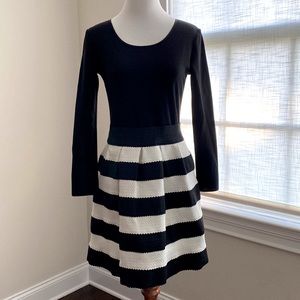 Black and white statement dress, size M